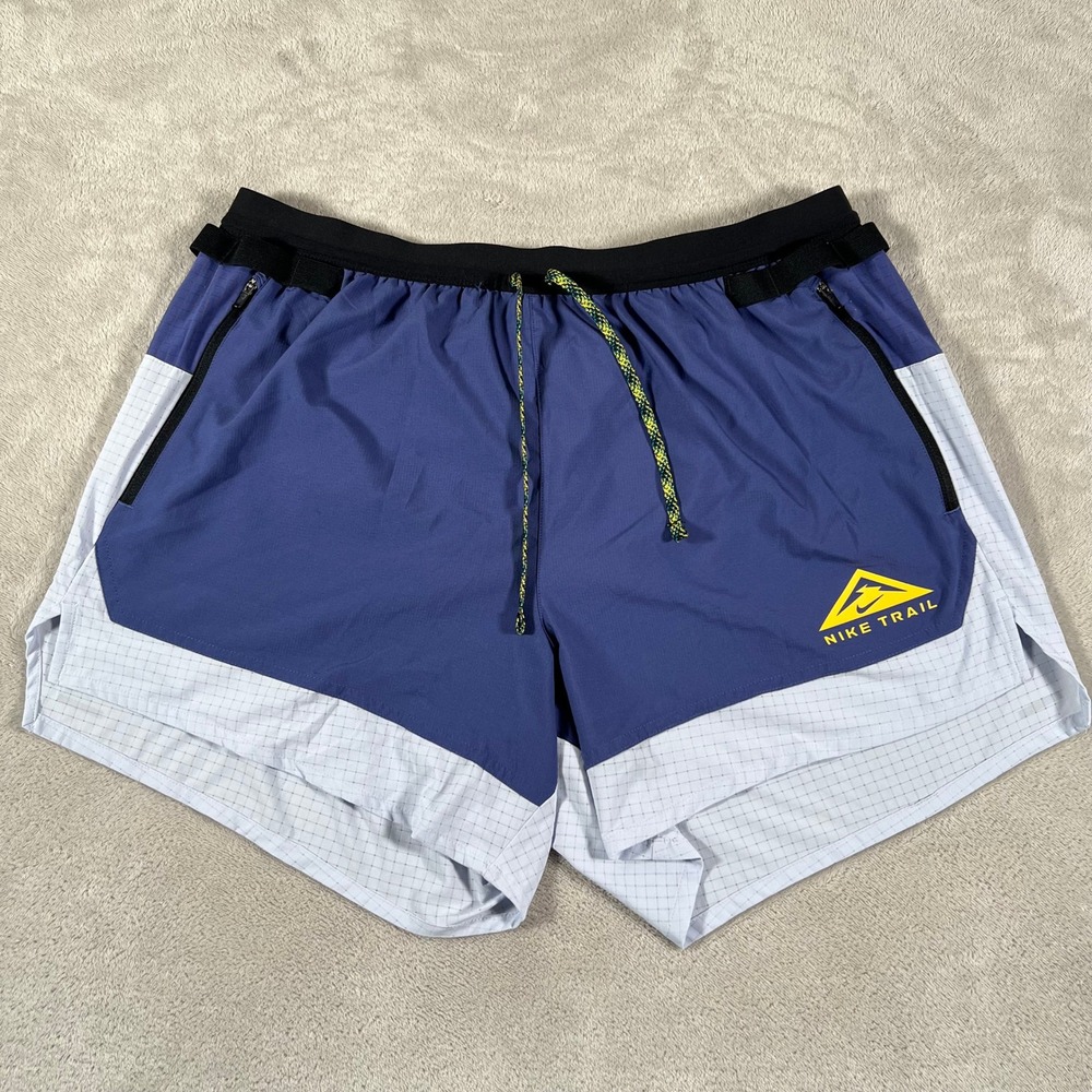 Nike Trail Dri-FIT Running Shorts Men's Size XL Blue Gray 5" Inseam Athletic